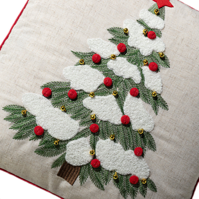 Decorative Christmas Tree Throw Pillow Cover