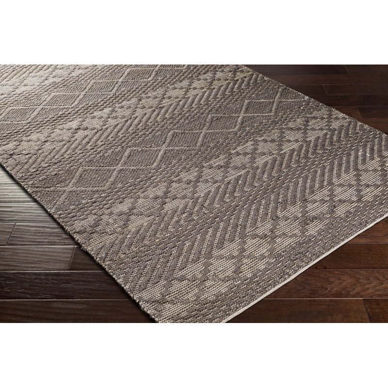Ishmel Wool Geometric Indoor Rug, Rectangle 8'10" x 12'