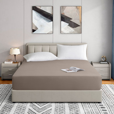 Tanvish Luxury Microfiber Fitted Sheet - 40 cm Deep Pocket, Ultra-Soft - Wrinkle-Free and Easy Care