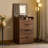 Christenia 3-in-1 Vanity Desk with Glass Top, LED Mirror & Upholstered Stool-115322667