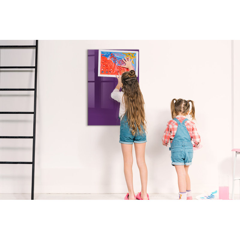 Magnetic Glass Dry Erase Board, Purple
