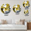 Horloge murale moderne en marbre vert et gris-655457331