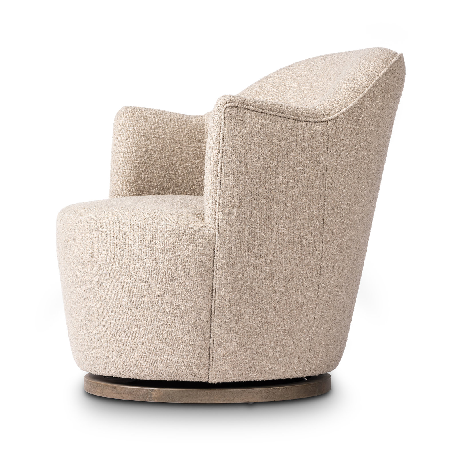 Corson Swivel Accent Chair, Mortensen Linen Textured Weave