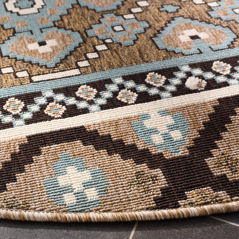 Tapis intérieur / extérieur Northpoint Southwestern, Rond 6 pi 7 po