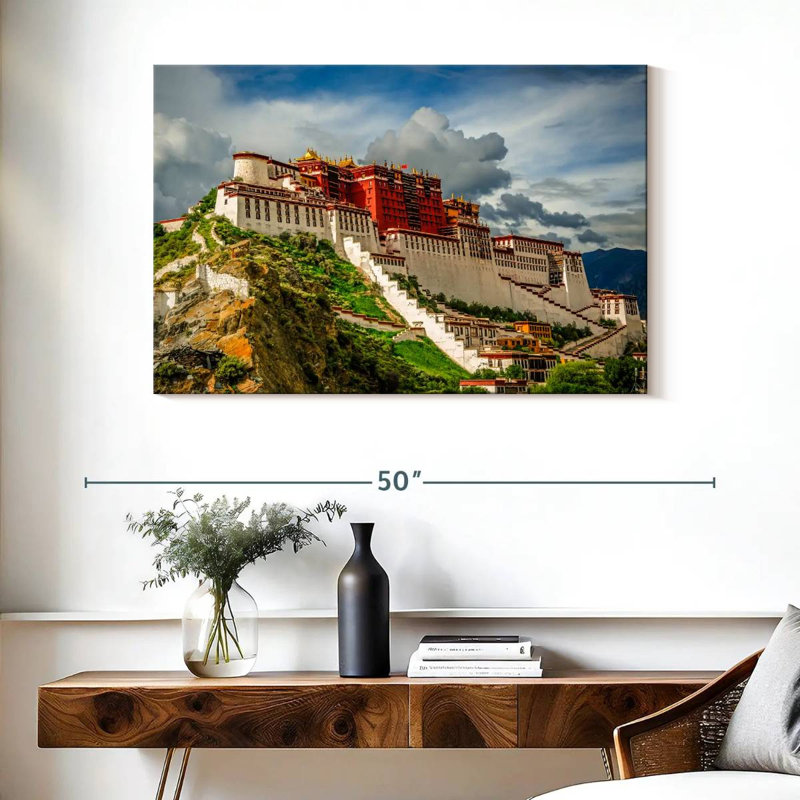 Adella, Palais du Tibet, Tibet, H 26 po x l 39 po