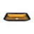 Bathroom Vessel Sink Above Counter Amber Gold Gradient Tempered Glass Bowl Square Sink For Bathroom, Tempered Glass Vessel Sink With Pop-Up Drain (No Faucet)
