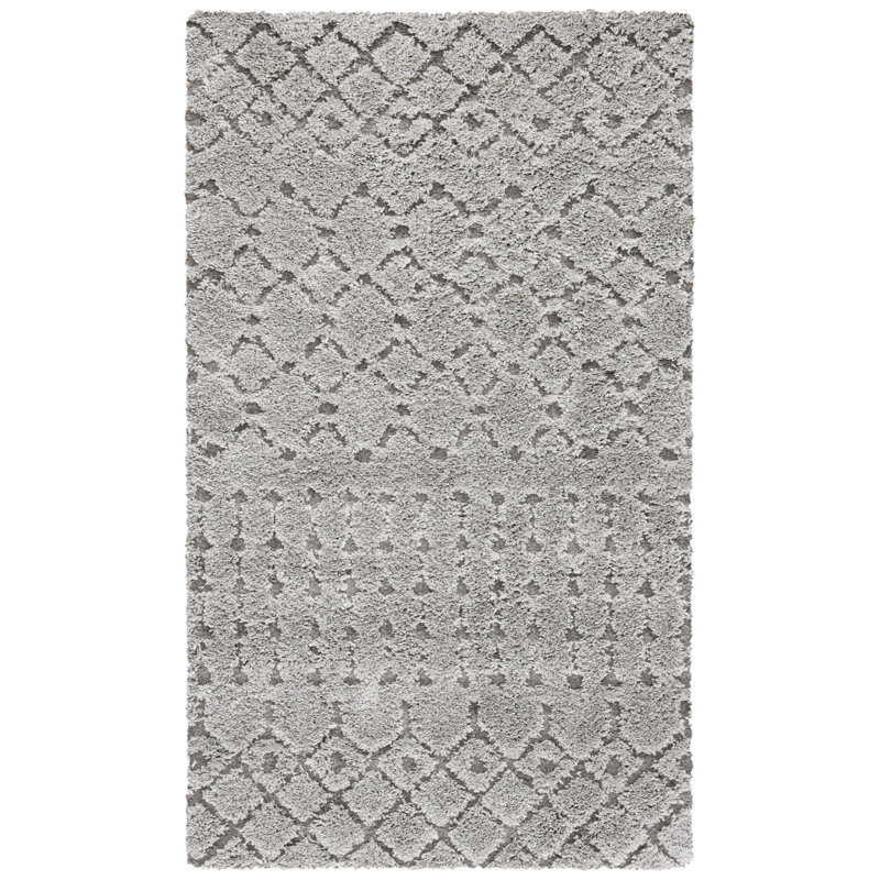Tapis gris de style Sud-Ouest Champlain, Rectangle 3 pi x 5 pi