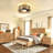 Aquila 20" Wood Farmhouse Caged LED Dimmable RGB Ceiling Fan With Light And Remote Control