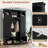 This Vintage Farmhouse Entryway Organizer Adopts Refined Arched Styling, With A Bench, Side Cabinet And Seven Hooks For Ample Daily Storage.-1641773991
