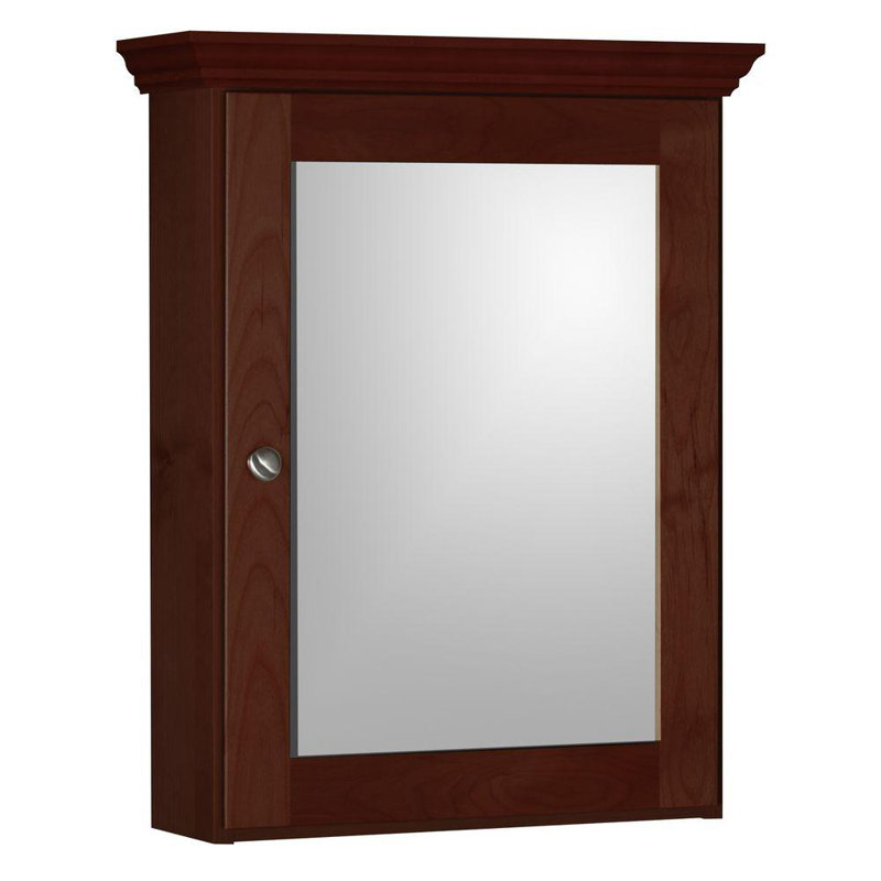 Armoire à pharmacie à fixation murale Simplicity, H 27 po x l 19 po x P 6,5 po, Droite, Aulne foncé