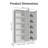 Hokku Designs Garage Set 2 Pantry Storage Cabinet with 10 Utility Shelves 47"L Wooden Organization Unit for Garage-1498897978