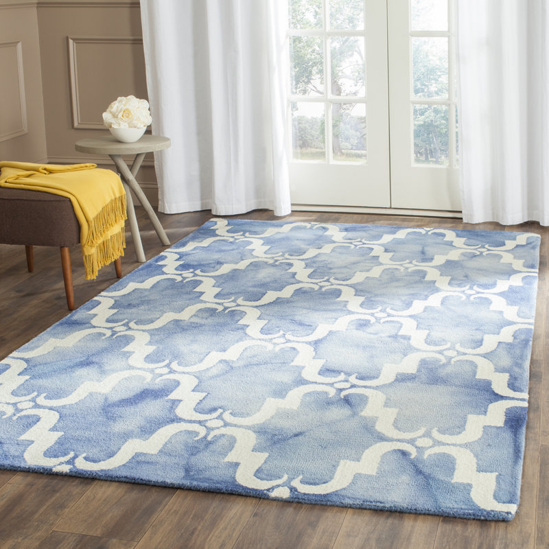 Barbagallo Hand Tufted Wool Geometric Rug, Rectangle 9' x 12'