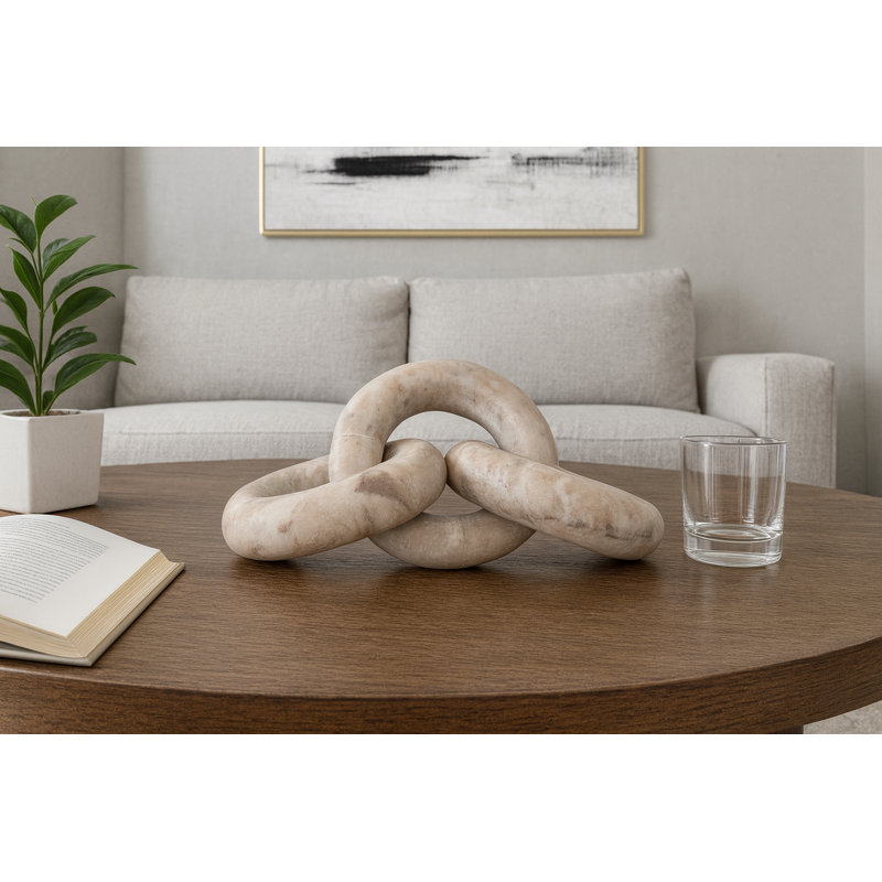 Rings Marble Decorative Object, Brown