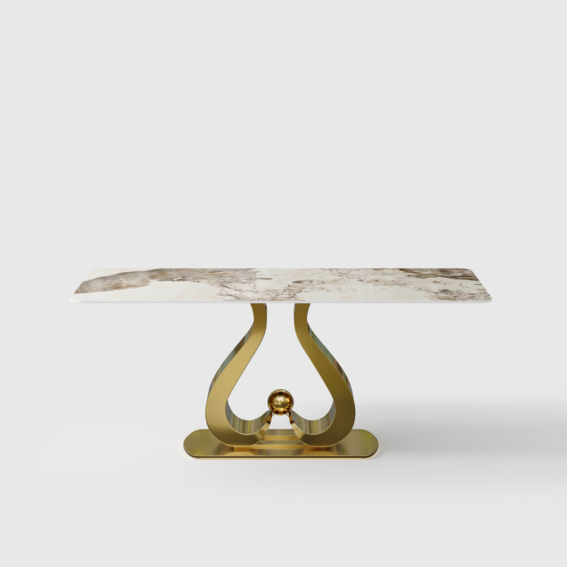 Table de salle à manger 70,9 po Modern Stone, H 27,5 po x L 70,8 po x l 37,4 po