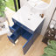 Meuble-lavabo peu encombrant avec lavabo en céramique, 2 tiroirs, 1 porte-1754099410