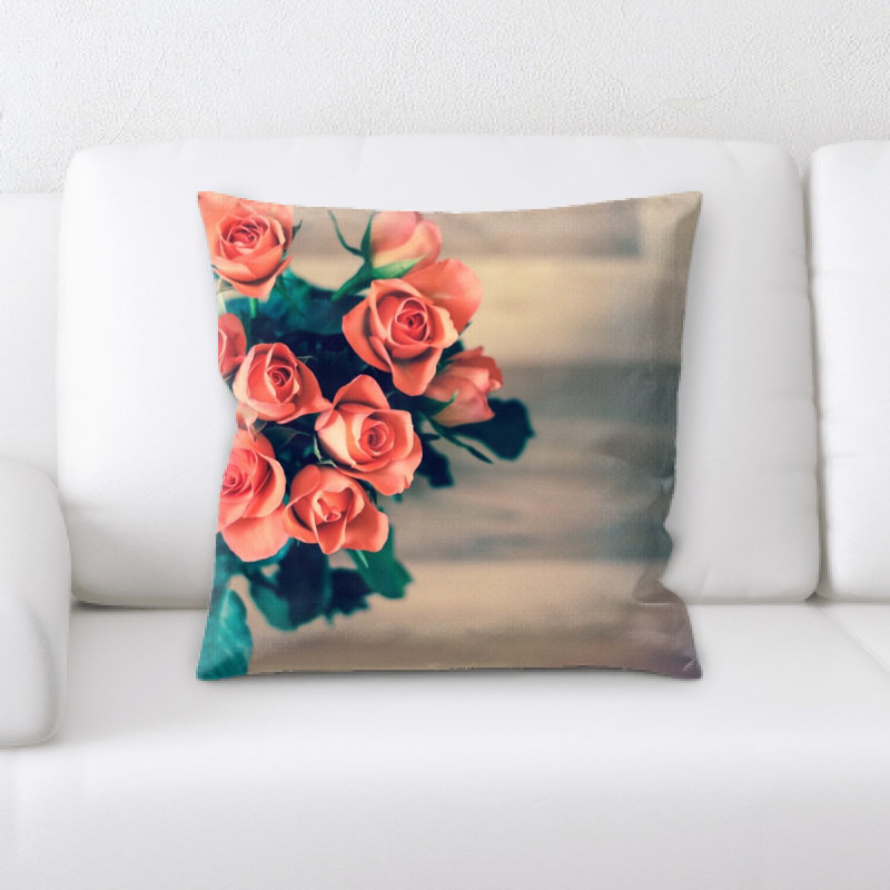 Housse et insert de coussin Roses