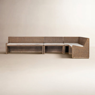 Senna 83" Woven Dining Banquette by Amber Lewis x Four Hands