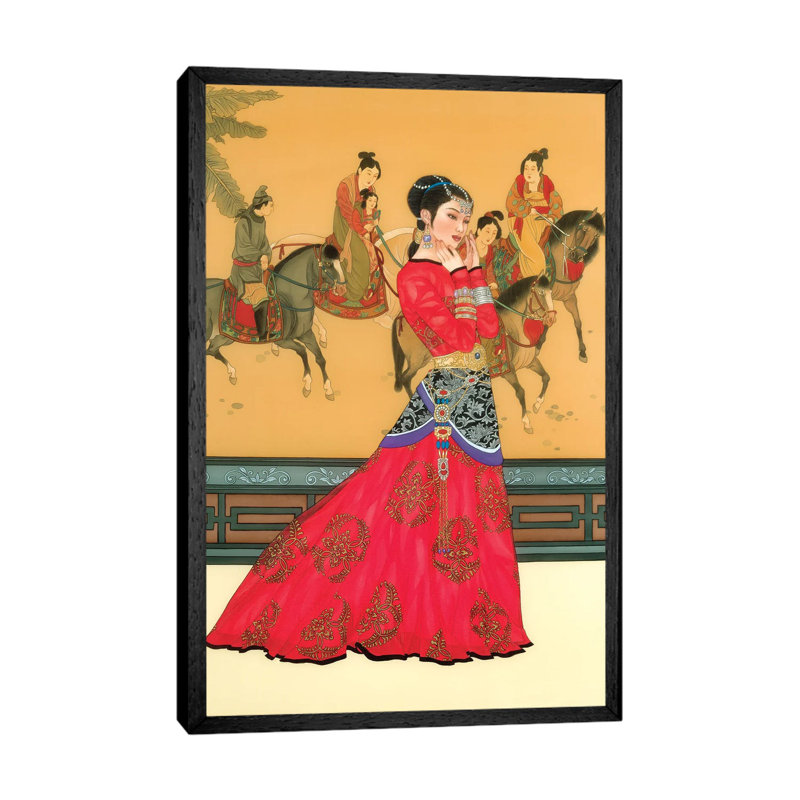 Li Wa - Painting on Canvas, 152.5 cm H x 101.5 cm W, Black Framed