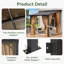 Pergola d'extérieur 8 pi x 10 pi avec rideaux en polycarbonate mural toutes saisons