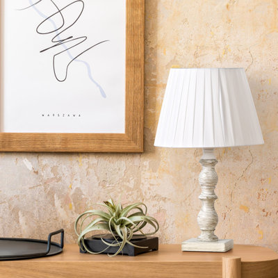 Ensemble de lampes de table blanches 17,7 po Alayda