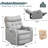  Myah 36.6''W Modern Faux Leather Power Recliner Chair With Swivel and Rocker, USB Port and Type-C Port -998378029