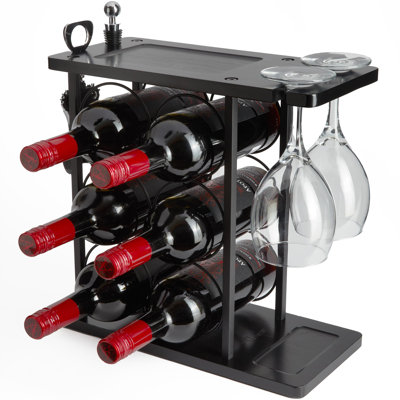 Cauan Wine Bottle Rack Black