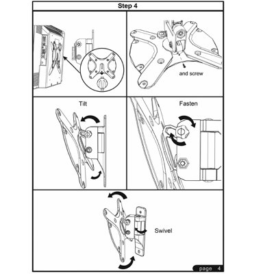 Tilt/Swivel Wall Mount for 22" - 40" Plasma/LED/LCD