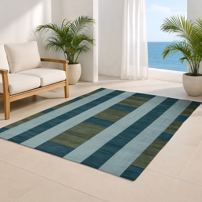 Tapis d'intérieur et d'extérieur à carreaux gris, Rectangulaire 2 pi x 3 pi