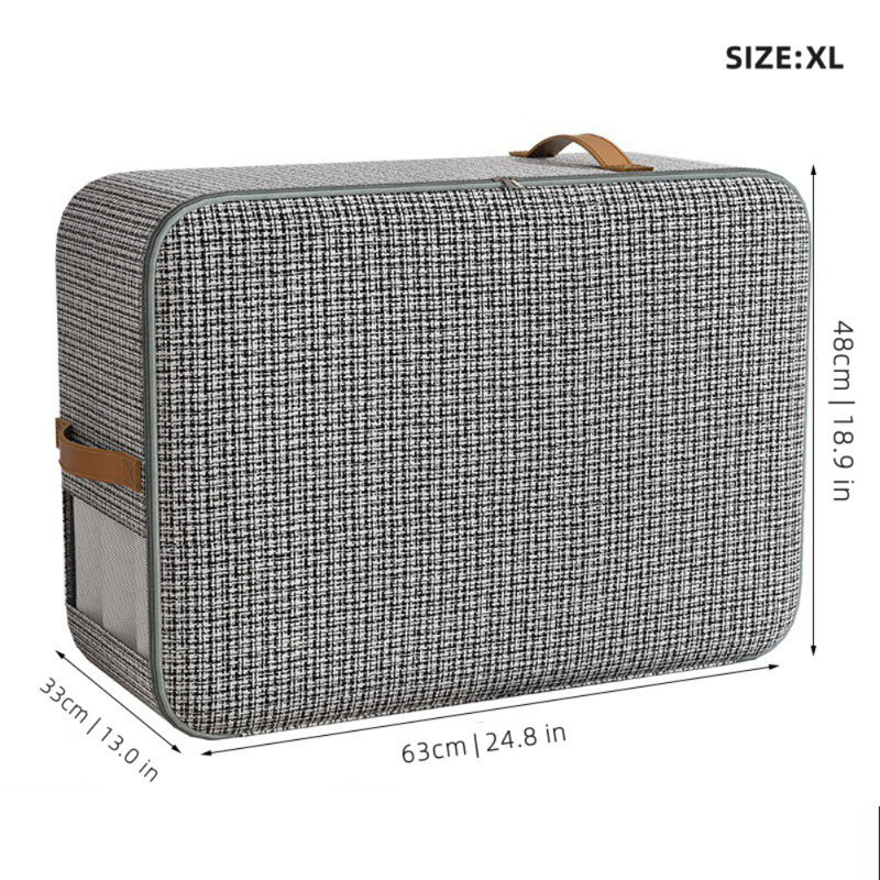 Luxury Handles Storage Bag Foldable Home Storage Oxford Collapsible Doggy Bag,Size 24.8*18.9*13In, 99