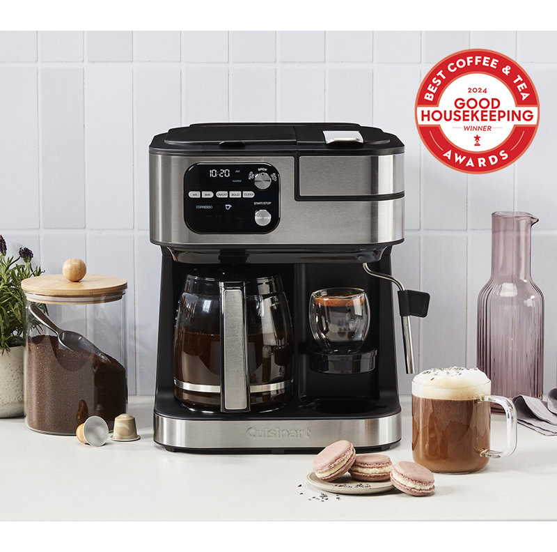 COFFEE CENTER BARISTA BAR 4-IN-1 COFFEEMAKER, Silver Glass, 12 cups, Glass