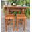 Donnie Teak Rectangular Solid Wood Top with Solid Wood Base Dining Table
