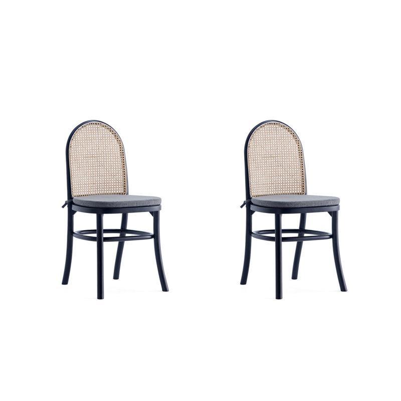 Chaise de salle à manger rembourrée Paragon, Noir/gris