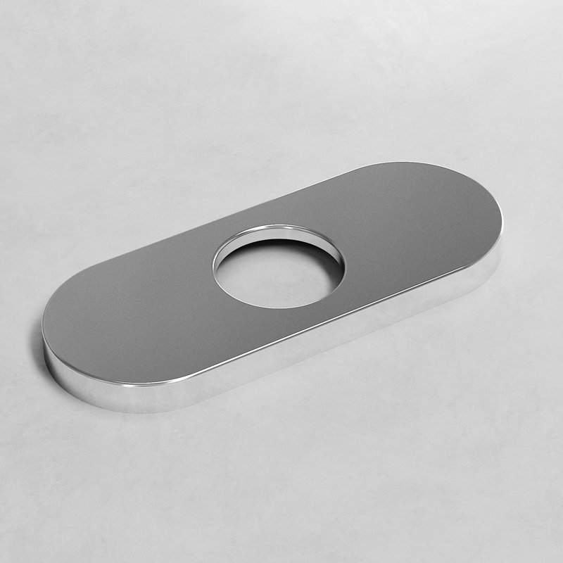 5.5 in. Bathroom Sink Faucet Hole Cover Deck Plate For 1 or 3 Hole in Chrome, Chrome