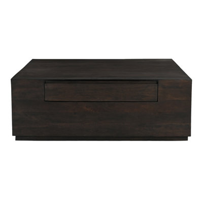 Table basse 2 tiroirs Flagstaff en bois massif brun Barista moderne
