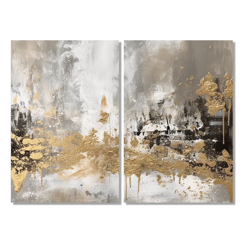 Estinnes - Impressions sur toile modernes turquoise, Wrapped Canvas, Does Not Apply, 36" H x 48" W
