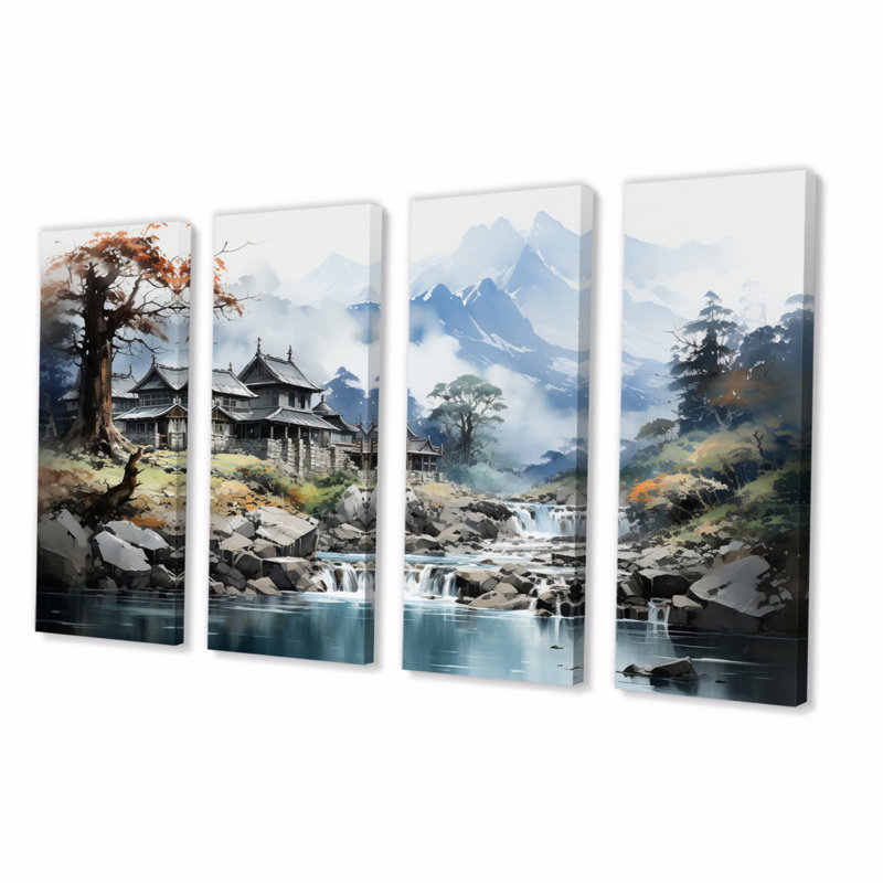 Pacome - reproduction d'art sur toile chinoise - 4 panneaux