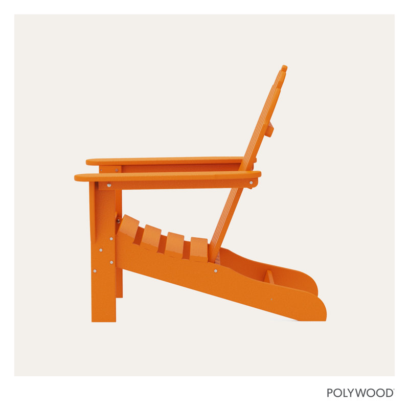 POLYWOOD Classic Adirondack Chair, Tangerine