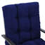Dark blue outdoor one-piece waterproof sunscreen thickened dining chair cushion low back cushion-1225551104