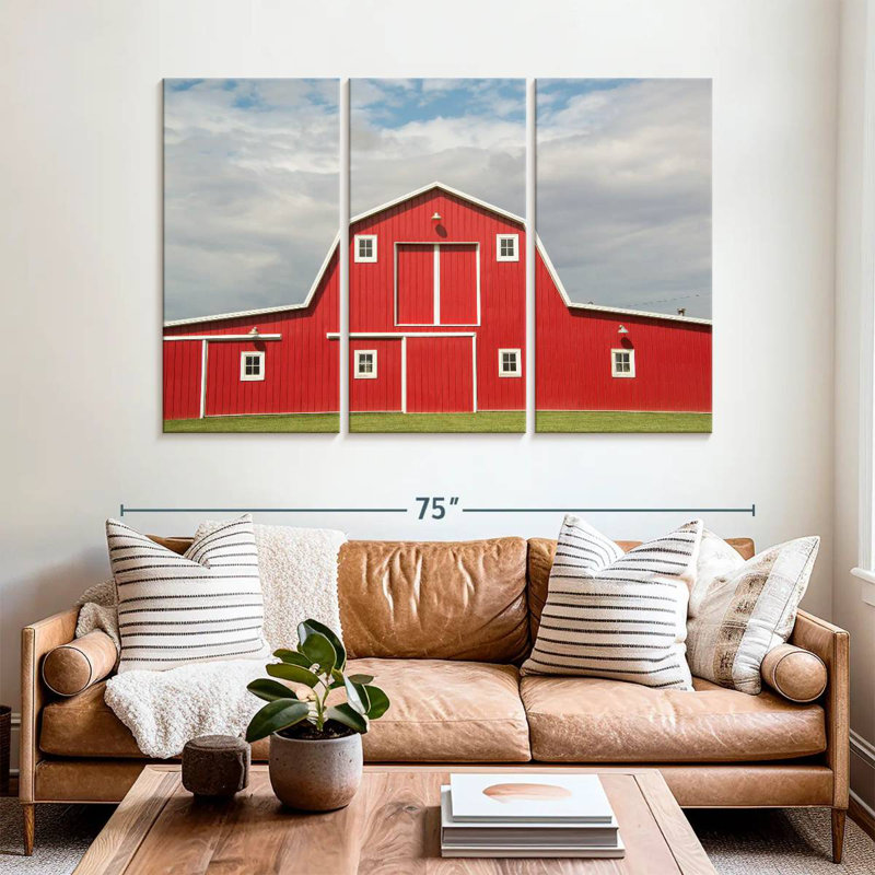 Freshly Painted Barn, 42" H x 65" W