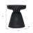 18" Black Solid Wood Round Pedestal End Table