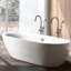 Robinet de baignoire autoportant avec douche à main - métal, jet pour le corps entier, construction en métal de salle de bain Joy, finition