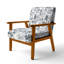 Chaise rembourrée Modern - Fauteuil noir délavé-1070652095