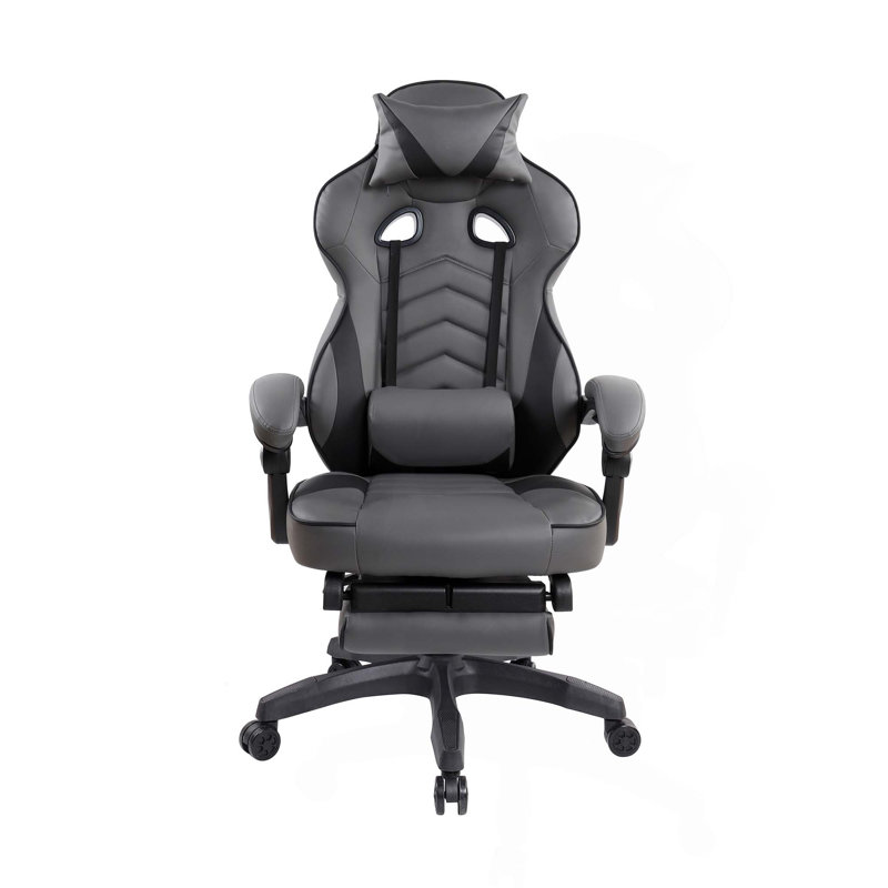 Gaming Racing Style Fully Reclining Executive Office Chair with Footrest