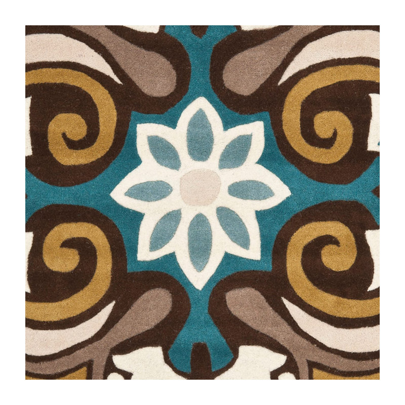 Amory Hand Tufted Wool Damask Rug, Runner 2'3" x 11'