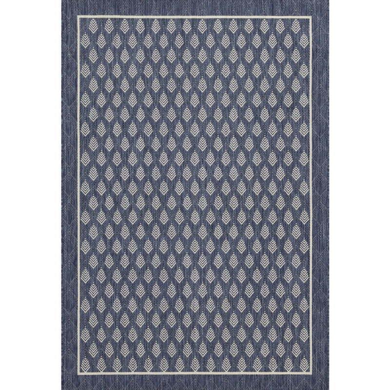 Sunshine Gchar2007 5 Ft. 3 In. X 7 Blue Rug - Polypropylene, Stain , For Indoor/Outdoor Use Area In., & Pet-,