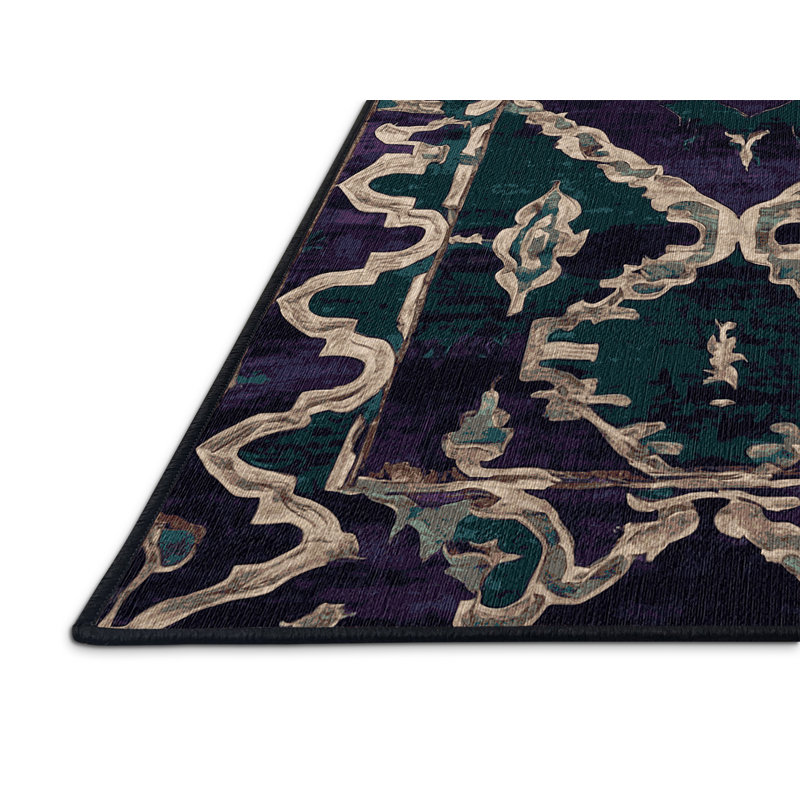 Machine Washable Gray Area Rug, Rectangle 8' x 12'