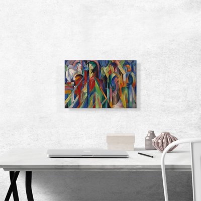 «Stables 1913» par Franz Marc, reproduction d'art sur toile tendue