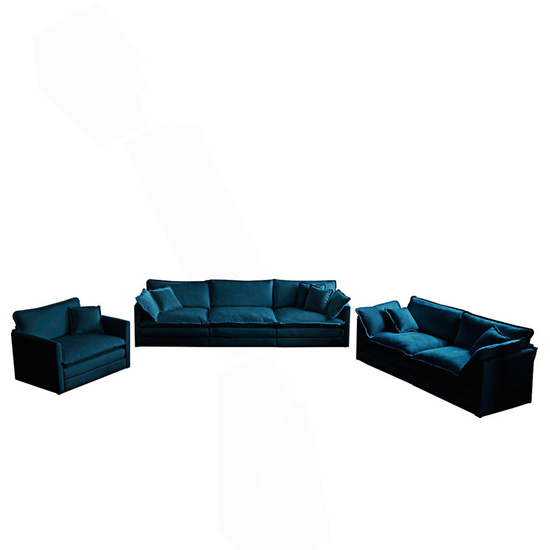 Canapé moderne, ensemble de canapé modulaire à assise très profonde 3 pièces, canapé 3 places, causeuse et canapé simple