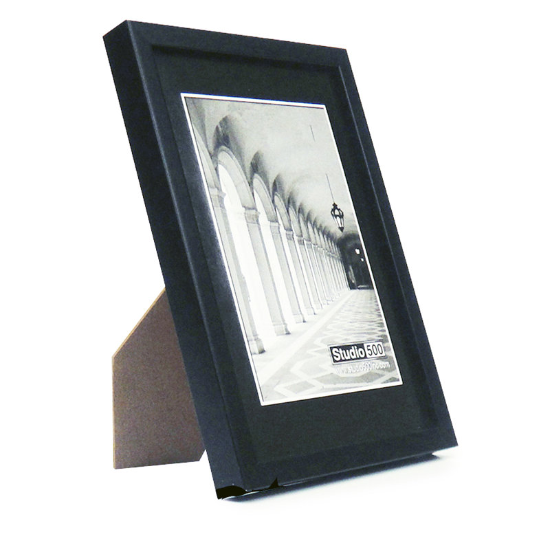 Cadre photo Glam Sleek Collection Glam Sleek, Noir mat, 7 po x 5 po
