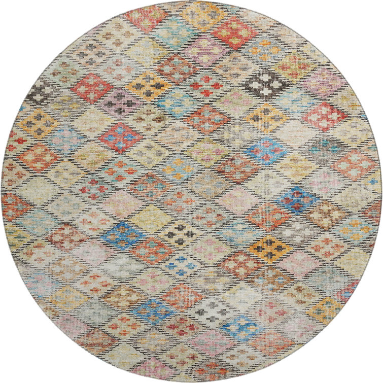Premium Machine Washable Janicki AMF1081 Geometric Rug
